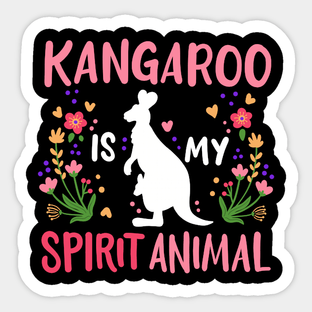 Kangaroo Spirit Animal Australian Sticker by CreativeGiftShop